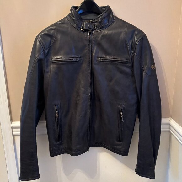 MATCHLESS LONDON Men's Leather Motorcycle Jacket Size XL in color Black